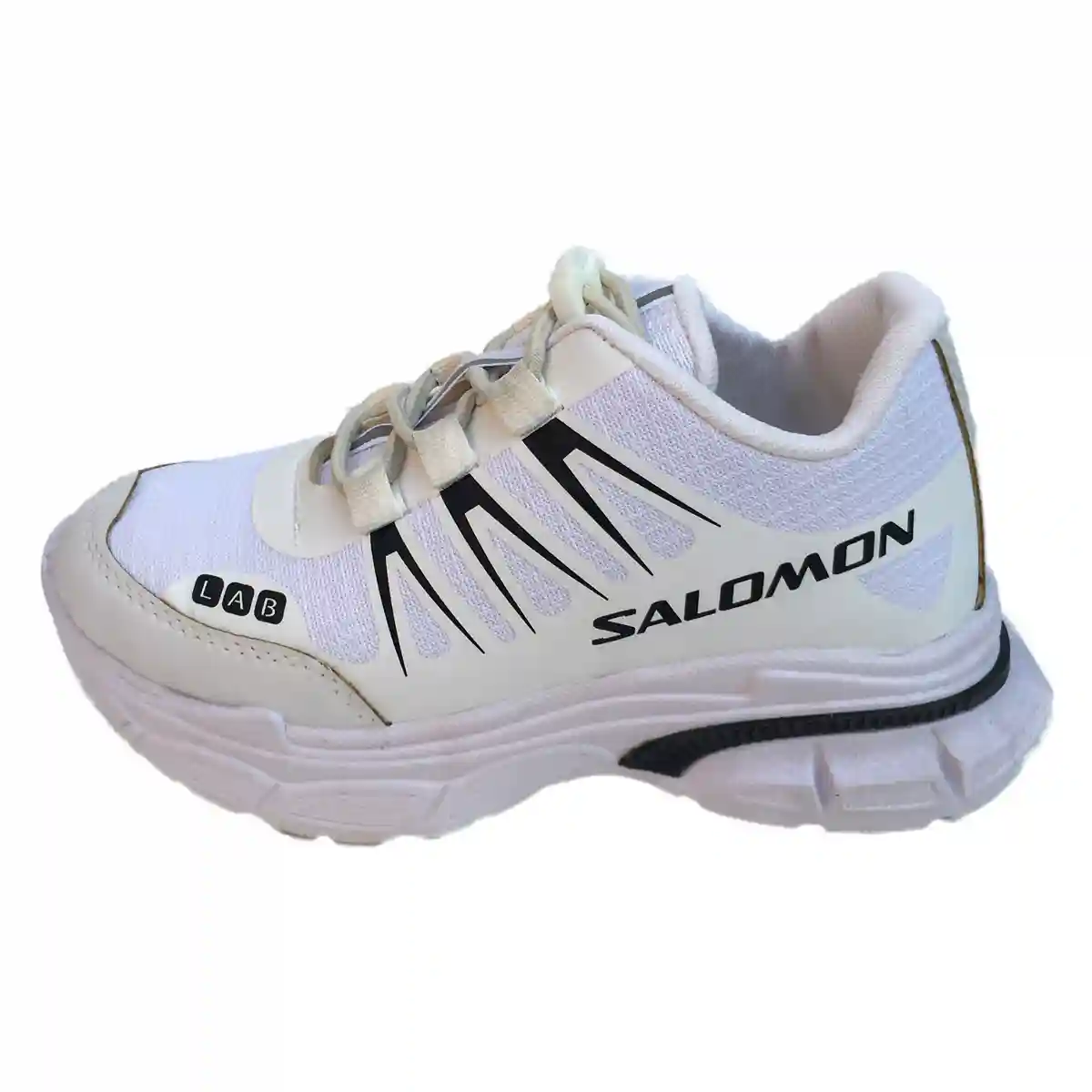 کفش کتونی بچه گانه سالامون سفید مشکی